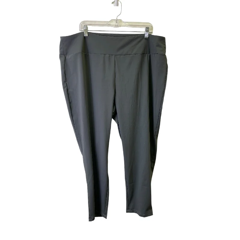 Athletic Leggings By Stylus In Grey, Size:3X