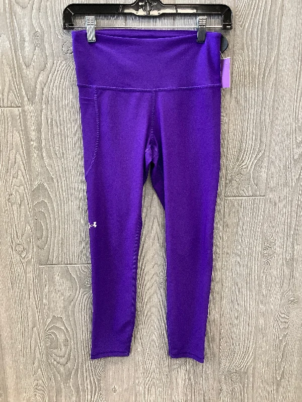 Athletic Leggings By Under Armour In Purple, Size: S