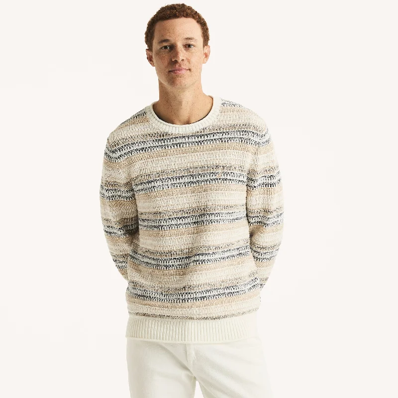 Nautica Mens Striped Crewneck Sweater