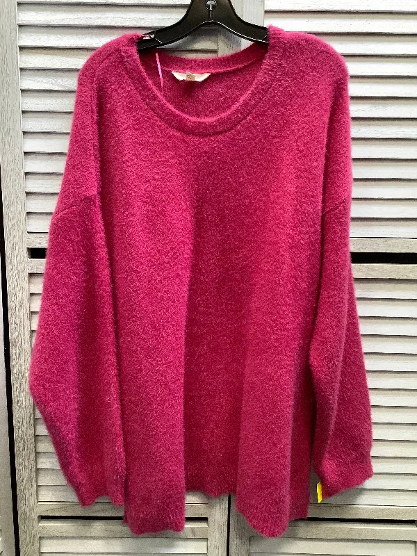 Sweater By Terra & Sky In Pink, Size: 1x