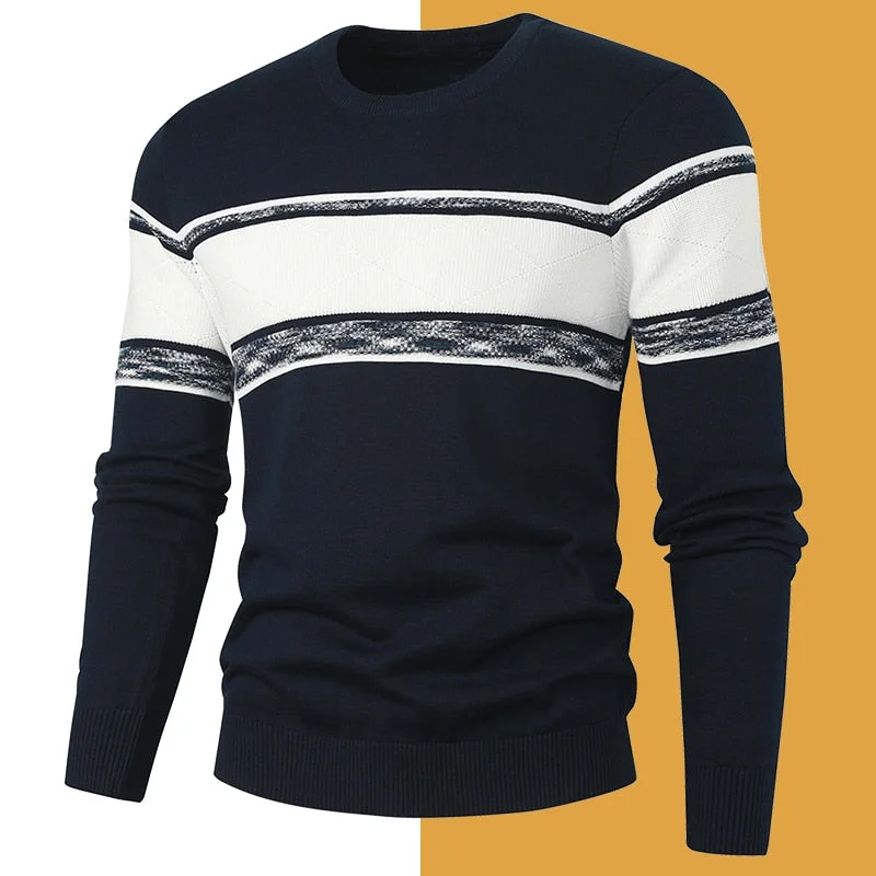 Winter Fashion Men's Soft Cotton Full Sleeves Pullover Jumper Sweater Top