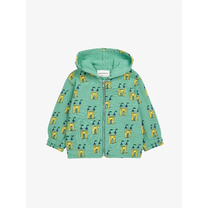 Bobo Choses Baby Faraway Castle All Over Zipped Sweatshirt - Green