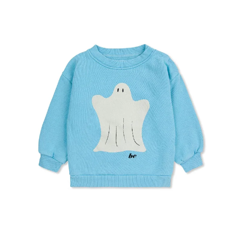 Bobo Choses Baby Funny Ghost Sweatshirt - Light Blue