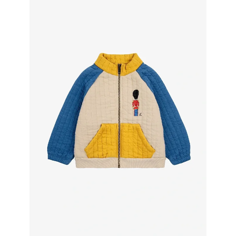 Bobo Choses Baby Little Tin Soldier Quilted Zipped Sweatshirt - Multicolor