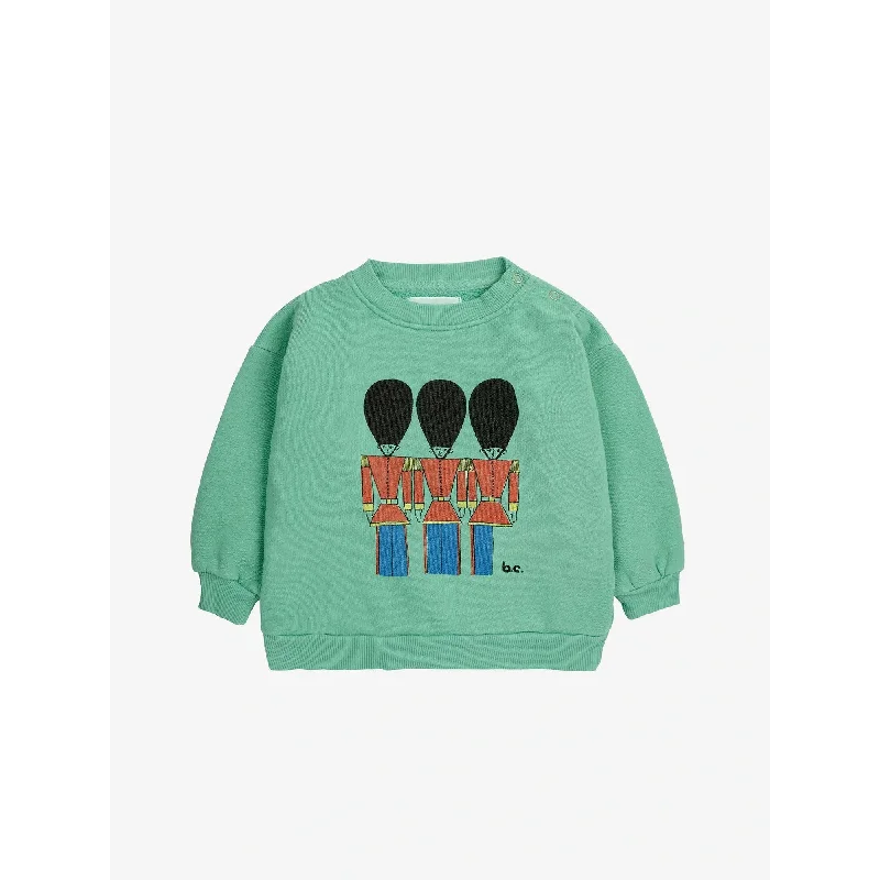 Bobo Choses Baby Little Tin Soldiers Sweatshirt - Green