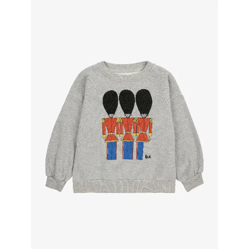 Bobo Choses Little Tin Soldiers Sweatshirt - Light Heather Grey