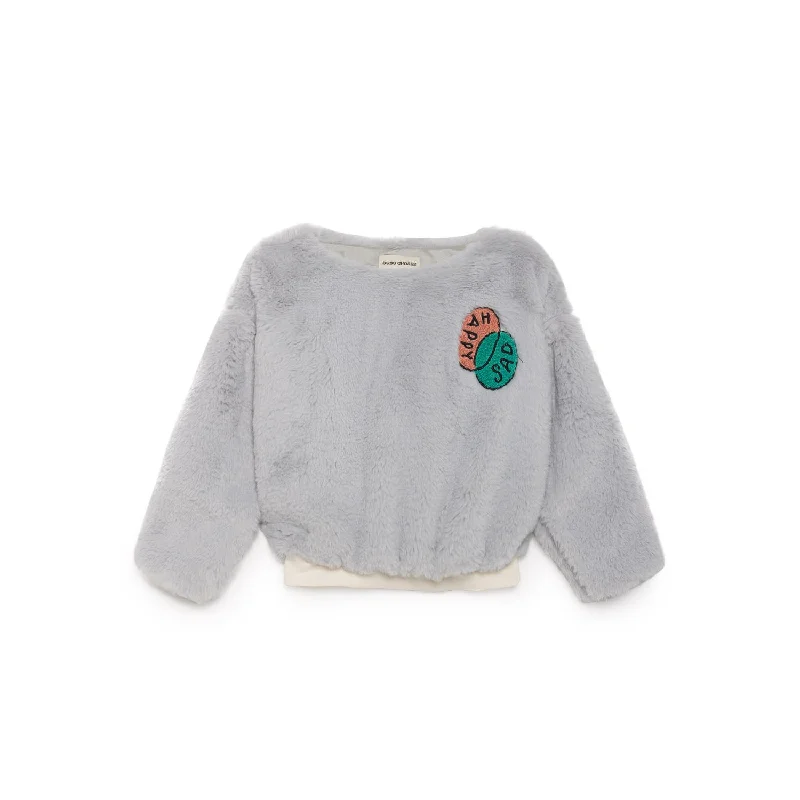 Bobo Choses Sweatshirt Happy Sad Faux Fur