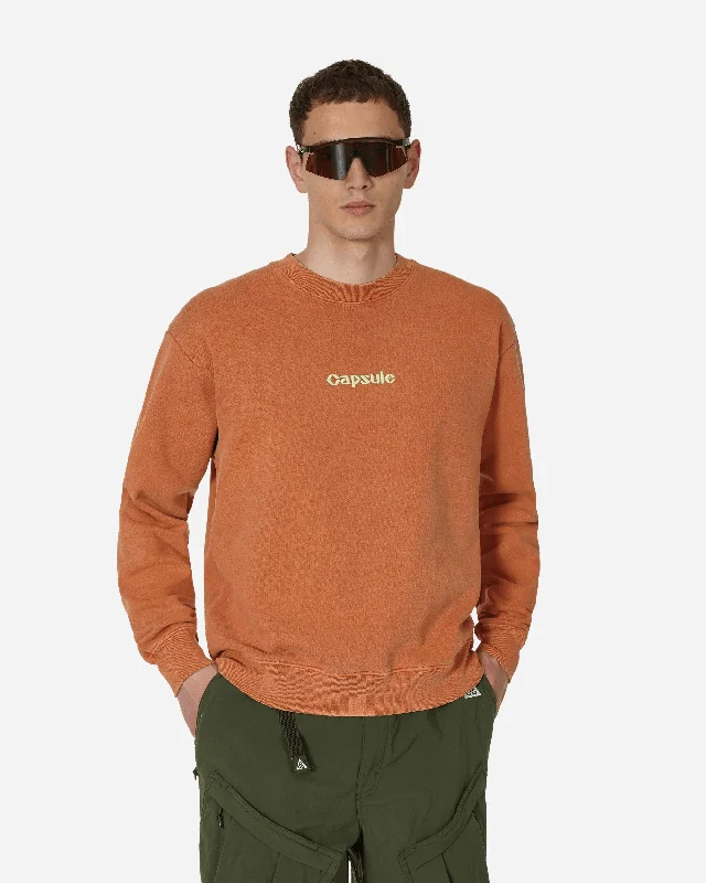 Classic Logo Crewneck Sweatshirt Rust