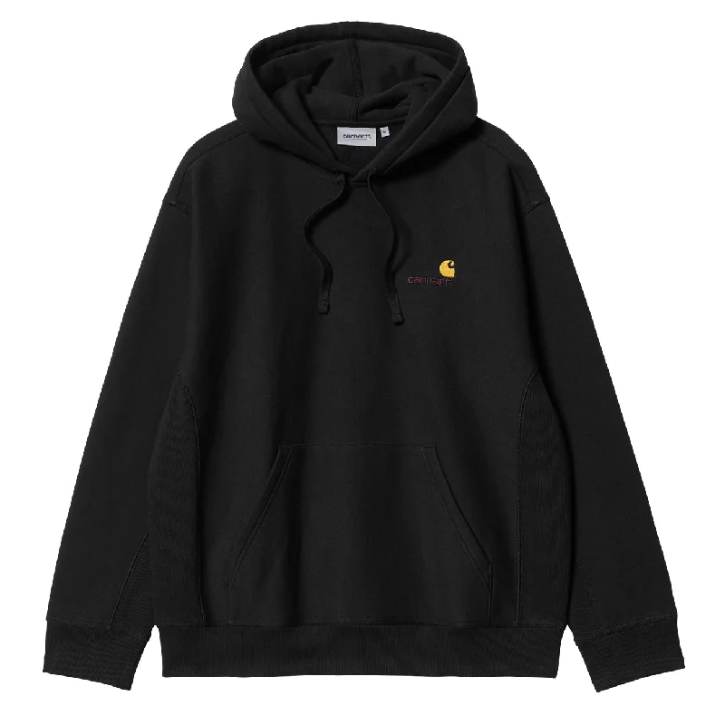 Carhartt WIP Hooded American Script Sweatshirt Black