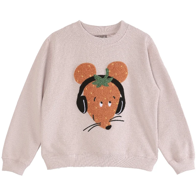 Emile Et Ida Sweatshirt Strawberry Nude Fraise