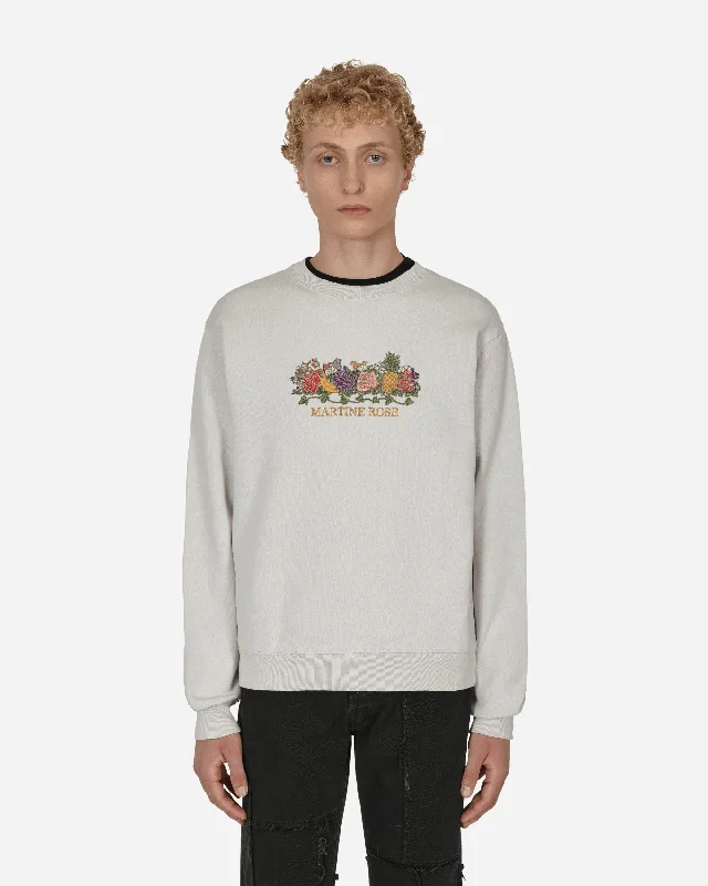 Classic Embroidered Crewneck Sweatshirt Grey