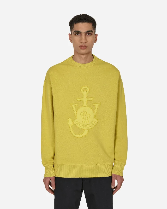 1 Moncler JW Anderson Logo Crewneck Sweatshirt Yellow