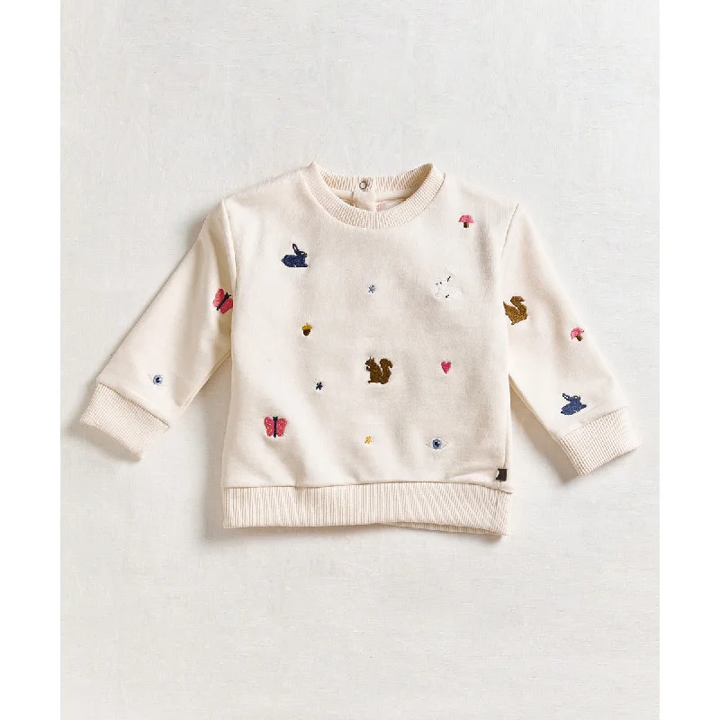 Oeuf Embroidered Sweatshirt Indigo