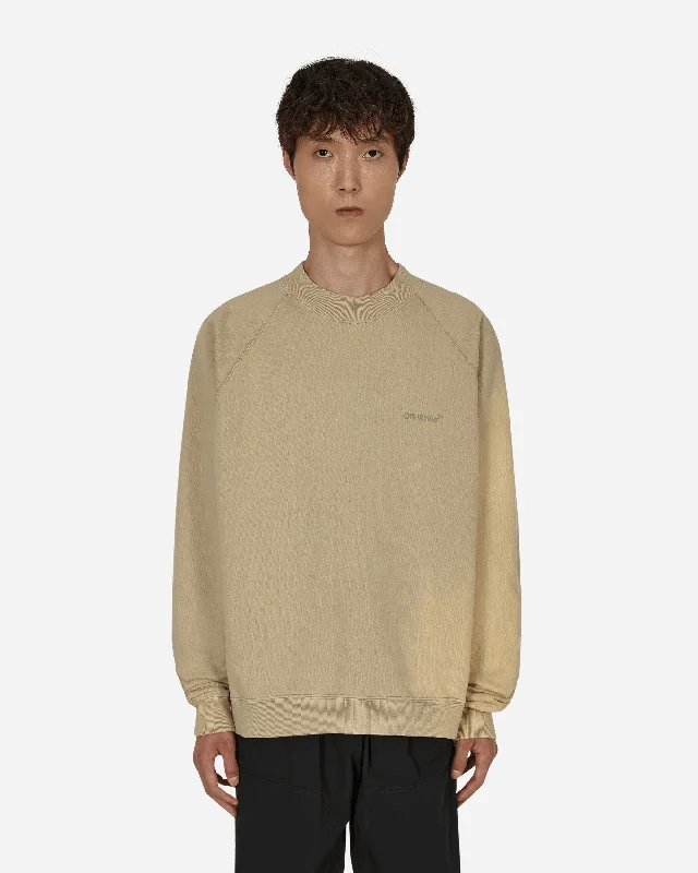 Diag Tab Vintage Crewneck Sweatshirt Beige