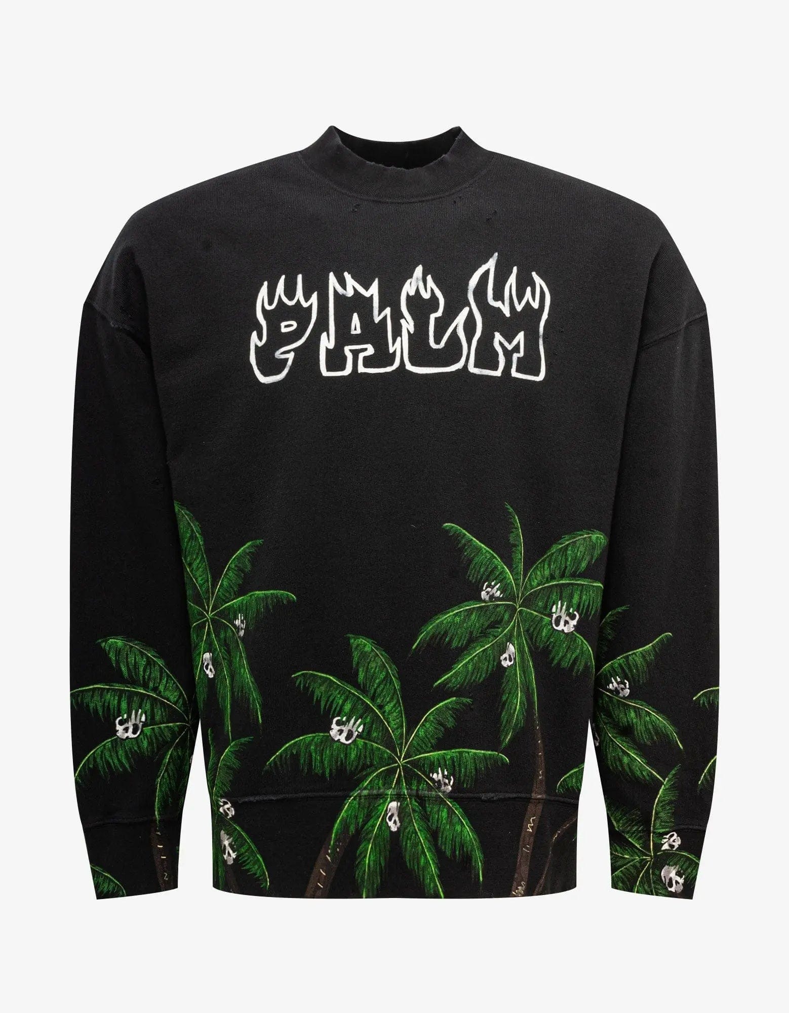 Palm Angels Black Palms & Skull Sweatshirt