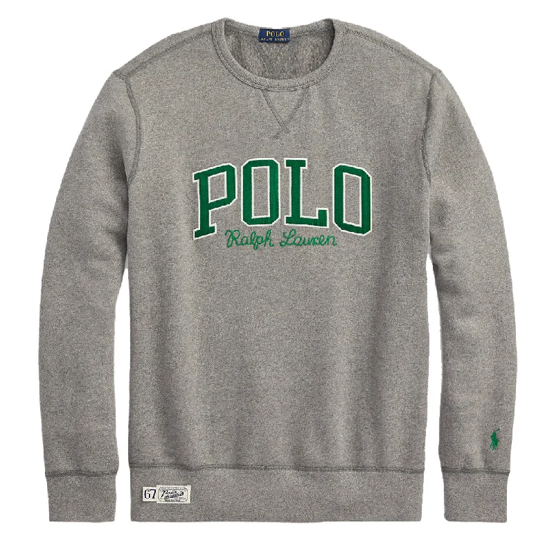 Polo Ralph Lauren The RL Fleece Logo Sweatshirt Vintage Salt And Pepper