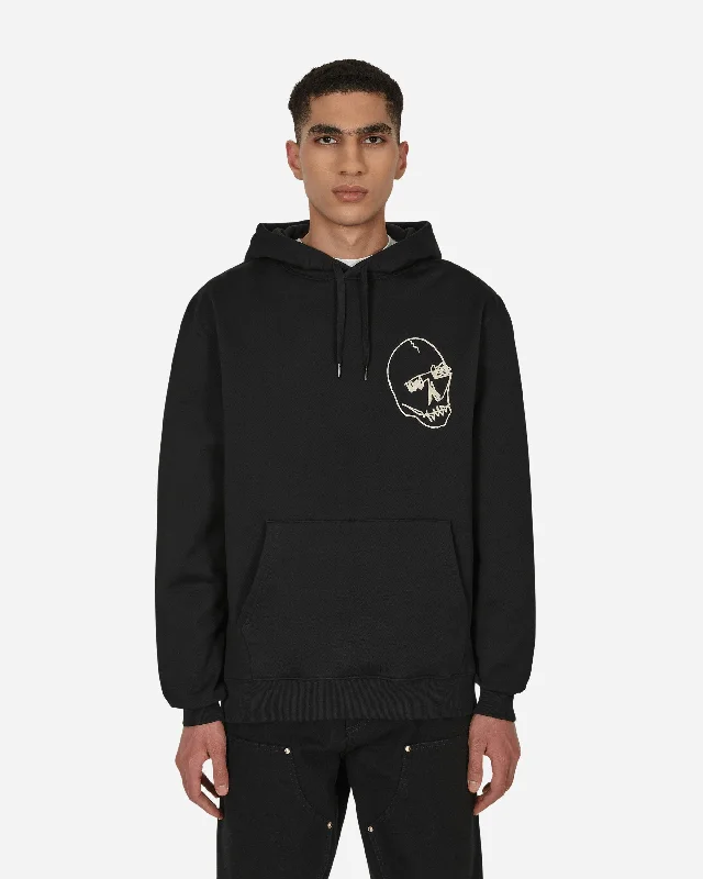 Skull Head Hooded Sweatshirt Black