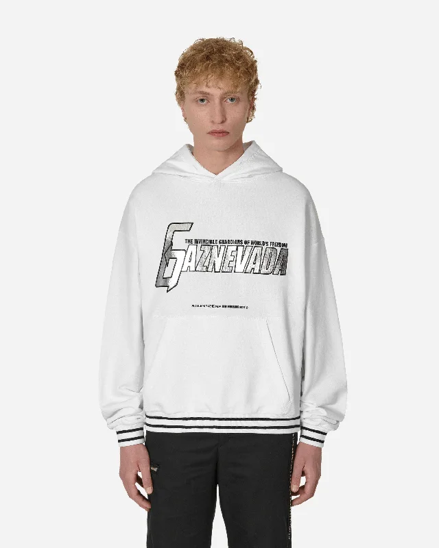 Gaznevada Graphic Hooded Sweatshirt White