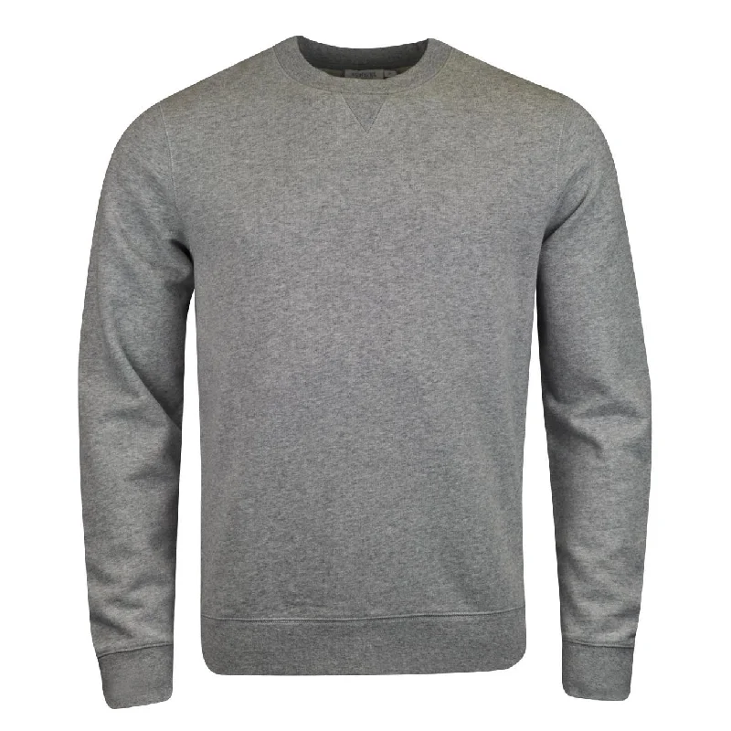 Sunspel Loopback Sweatshirt Grey Melange