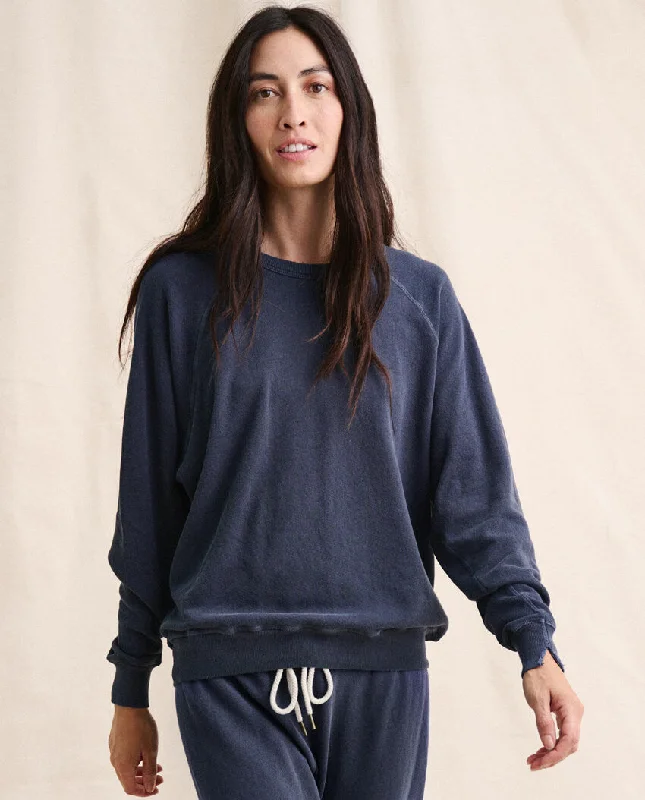 The College Sweatshirt. Solid -- WASHED NAVY