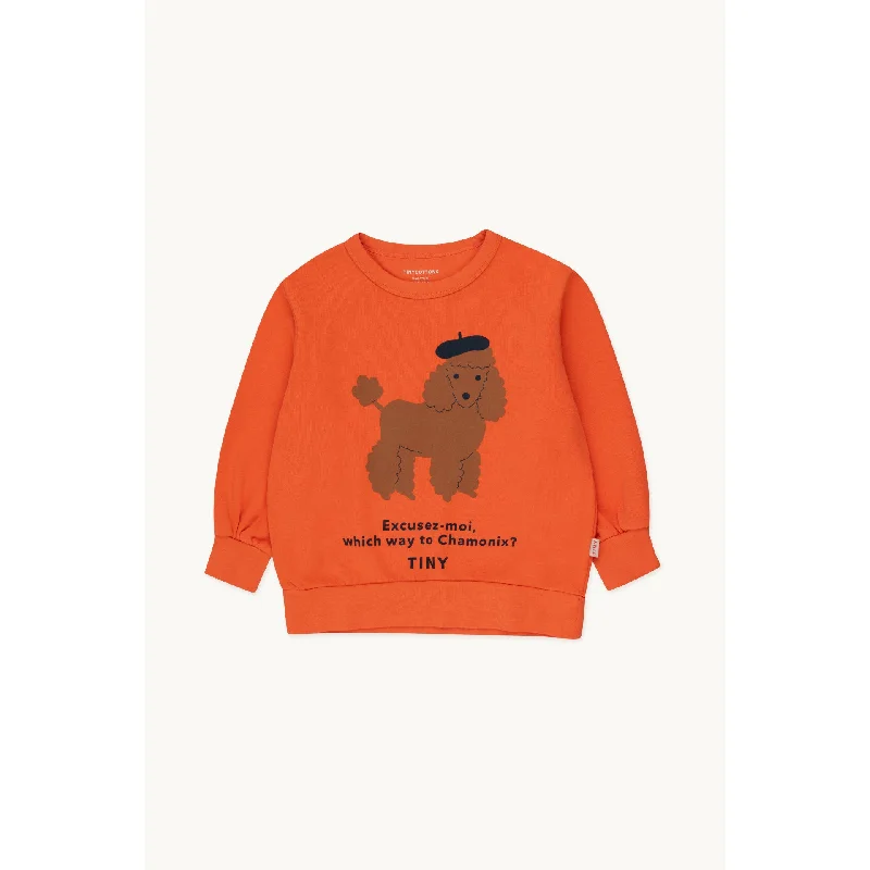 TINYCOTTONS Tiny Poodle Sweatshirt Summer Red