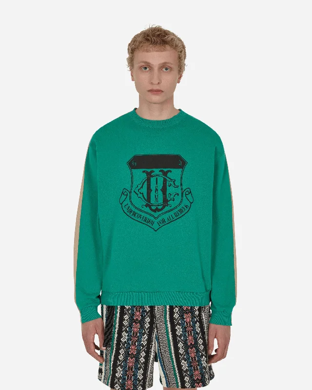 Color-Block Crewneck Sweatshirt Green