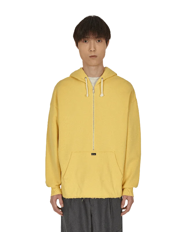 Split Hooded Sweatshirt Yellow