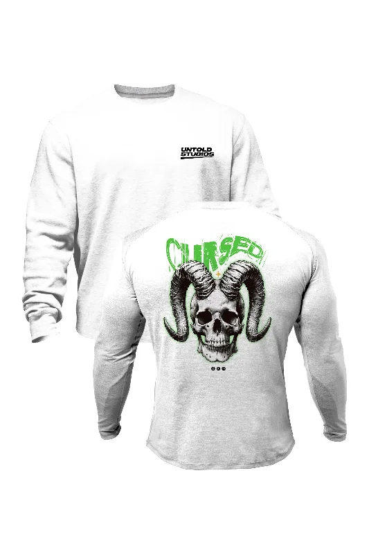 Untold Studios Gothic Cursed Skull Sweatshirt - White