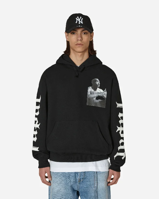 Tupac Heavy Weight Hooded Sweatshirt (Type-1) Black