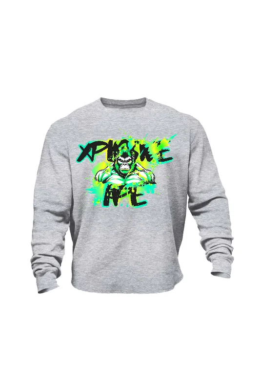 XAPE Splatter Graffiti V2 Sweatshirt - Grey Marl